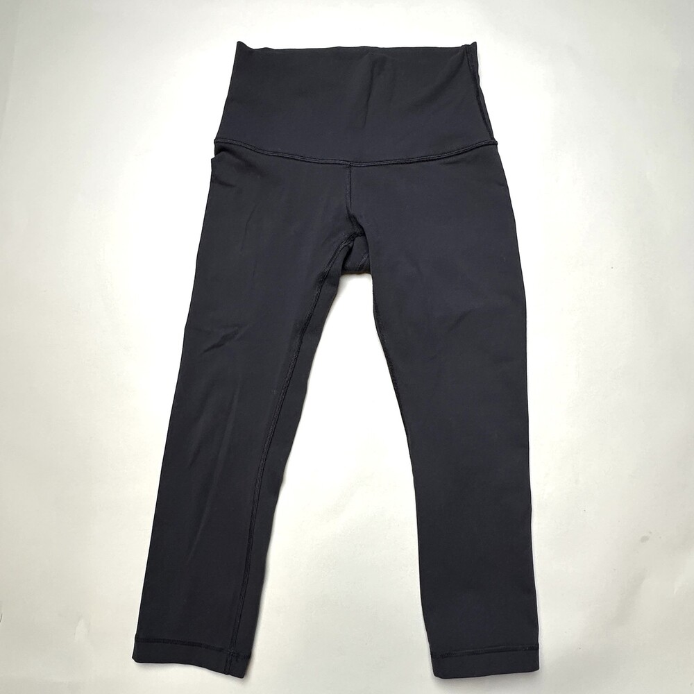 Lululemon Pants Womens 6 Black Groove Wide Leg High Rise Yoga Activewear Gym
